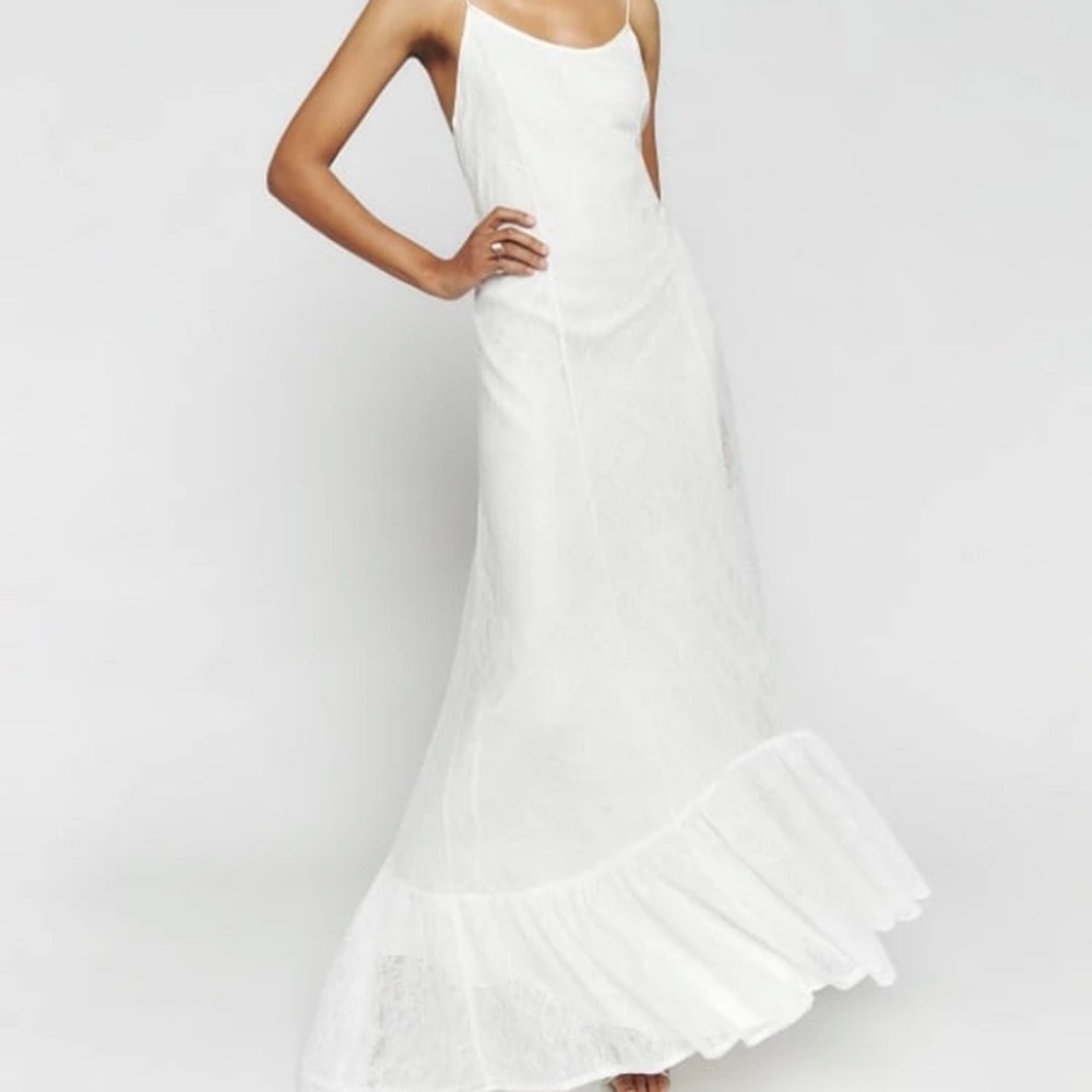 REFORMATION SHAE DRESS WHITE